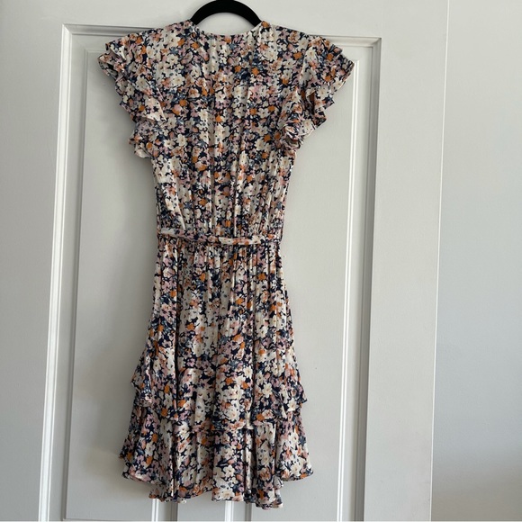 MINKPINK Ava Mini Dress in Floral Multi with Ruffles and Tie Waist from Revolve - Picture 8 of 9